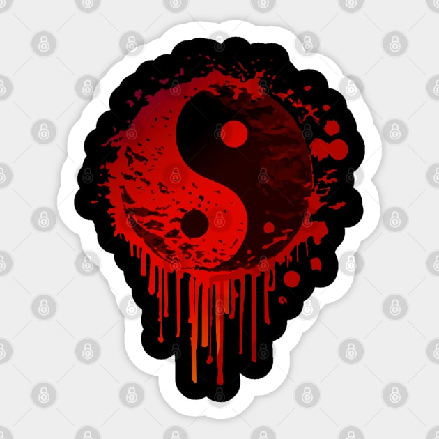 Red Yin Yang symbol Sticker by Scar